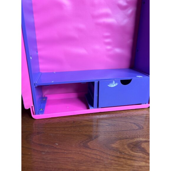 Barbie Barbie pink delux doll carry trunk white purple handle Mattel Tara toy - Picture 2 of 10